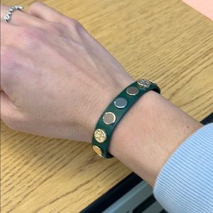 Tory Burch equestrian green  bracelet